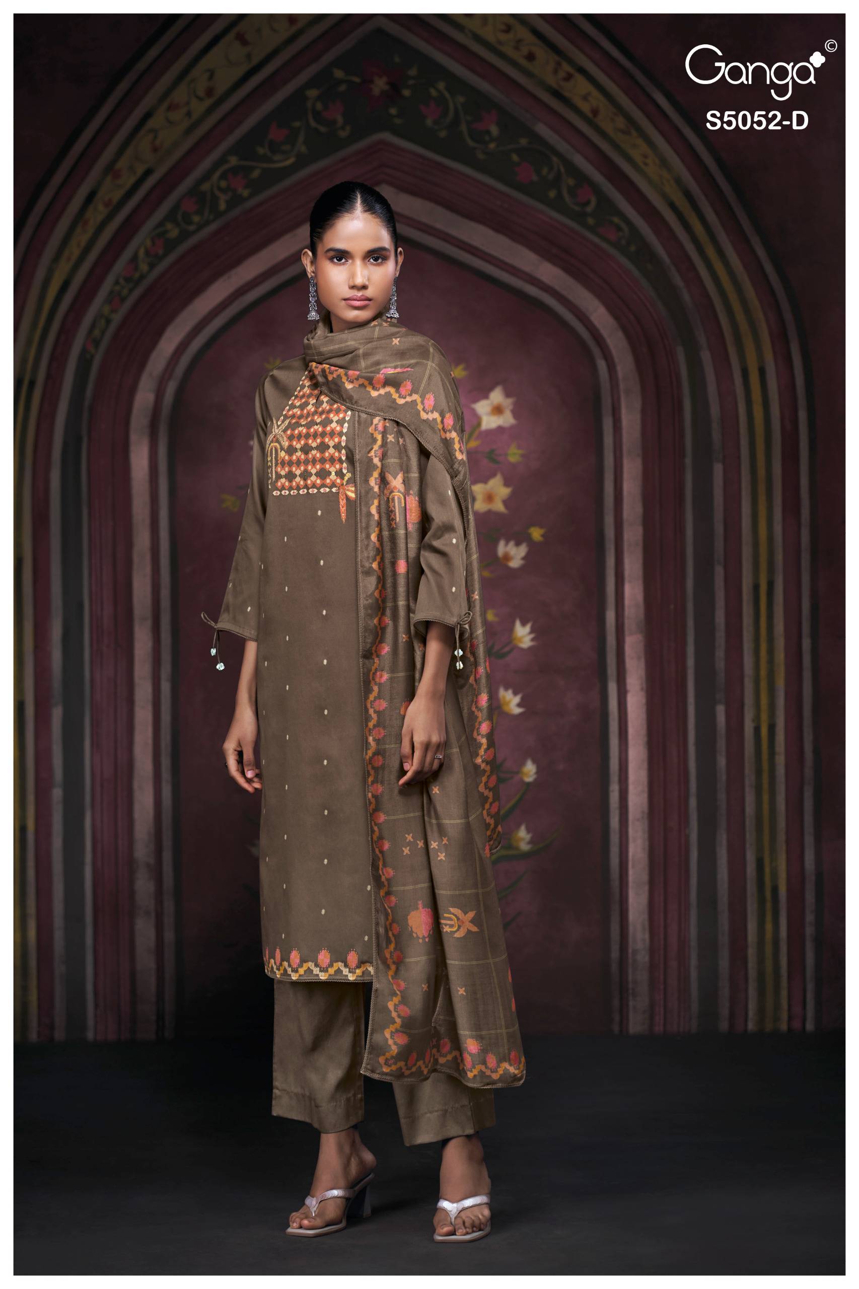 NYRISHA 5052 SERIES BY GANGA FASHION Beautiful Colourful COTTON SATIN Dresses At Wholesale Price